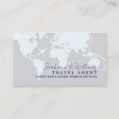 Travel Agent Business Card With Map Visitenkarte (Vorderseite)
