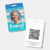 Travel Agent ID Blue Ocean Beach Mitarbeiter Ausweis (Vorder- & Rückseite)