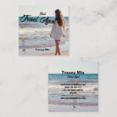 Travel Agent individuelle Name Quadratische Visitenkarte (Vorne/Hinten)