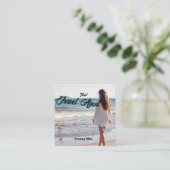 Travel Agent individuelle Name Quadratische Visitenkarte (Stehend Vorderseite)