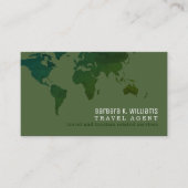 Travel Agent Moderne, grau-grüne Visitenkarte (Vorderseite)