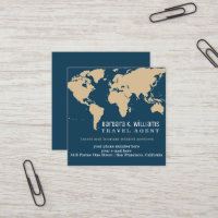 Travel Agent Moderne Visitenkarte mit Weltkarte