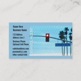 Travel Agent Pacific Coast California Highway Sign Visitenkarte