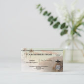 Travel Agent Tropical Island Boarding Pass Visitenkarte (Stehend Vorderseite)