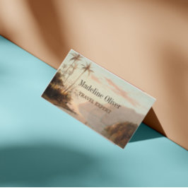 Travel Agent Tropical Island Boarding Pass Visitenkarte