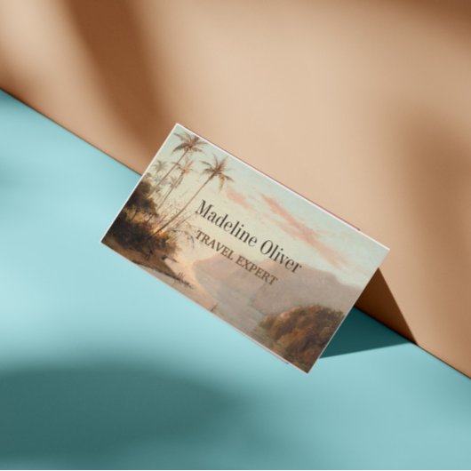Travel Agent Tropical Island Boarding Pass Visitenkarte