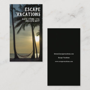 Travel Agent Tropical Vacation Business Card Visitenkarte