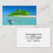 Travel Agent Vacation Planning Tropical Get Away Visitenkarte (Vorne/Hinten)