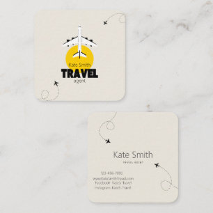 Travel Agent Visitenkarten! Quadratische Visitenkarte