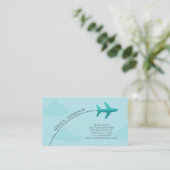 Travel Agent Writer Pilot Business Card Template Visitenkarte (Stehend Vorderseite)