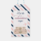 Travel Airplane Baby Shower Sprinkle neutrale Gefä Geschenkanhänger (Rückseite)