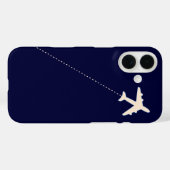 TRAVEL AIRPLANE WITH DOTTED Case-Mate iPhone HÜLLE (Rückseite (Horizontal))