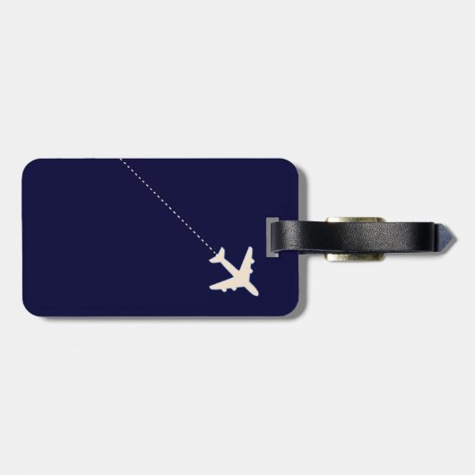 TRAVEL AIRPLANE WITH DOTTED GEPÄCKANHÄNGER (Rückseite horizontal)