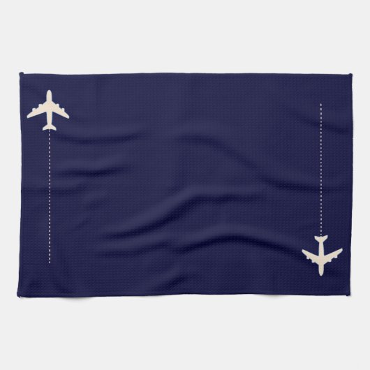 TRAVEL AIRPLANE WITH DOTTED GESCHIRRTUCH (Horizontal)