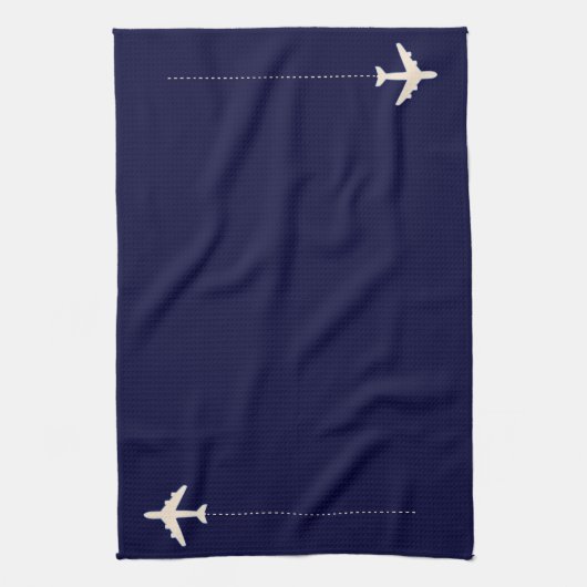 TRAVEL AIRPLANE WITH DOTTED GESCHIRRTUCH (Vertikal)