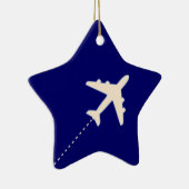 TRAVEL AIRPLANE WITH DOTTED KERAMIK ORNAMENT (Rechts)