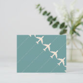 TRAVEL AIRPLANE WITH DOTTED POSTKARTE (Stehend Vorderseite)