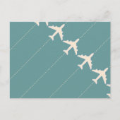 TRAVEL AIRPLANE WITH DOTTED POSTKARTE (Vorderseite)