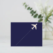 TRAVEL AIRPLANE WITH DOTTED POSTKARTE (Stehend Vorderseite)