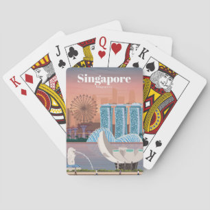 Travel Art Travel To Singapore Spielkarten