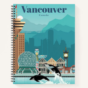 Travel Art Travel To Vancouver Notizblock