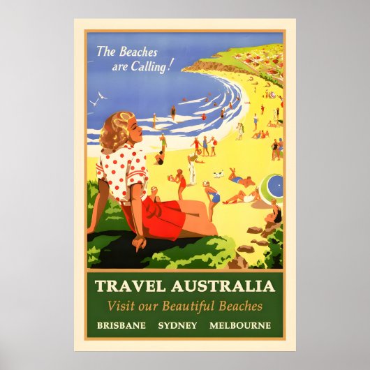 Travel Australia Vintage Poster (Vorne)