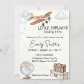 Travel Baby Shower Einladung Vorlage wenig Expl (Vorderseite)