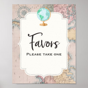 Travel Baby Shower Gefallen Schilderabenteuerdusch Poster