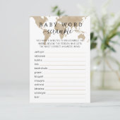 Travel Baby Shower Word Scramble Game Begleitkarte (Stehend Vorderseite)
