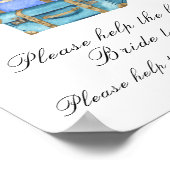 Travel bags bridal shower Help the busy Bride Poster (Ecke)