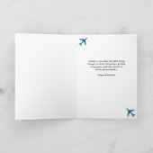 Travel Birthday Red Phone Booth Fun Photo  Karte (Innenseite)