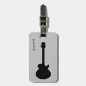 Travel Black Rock Gitarre Gepäckmarke Gepäckanhänger (Vorderseite vertikal)
