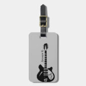 Travel Black Rock Gitarre Gepäckmarke Gepäckanhänger (Vorderseite vertikal)