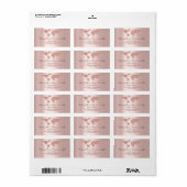 Travel Blogger Agency Earth Globe Rose Glitzer Adressaufkleber (Vorne)