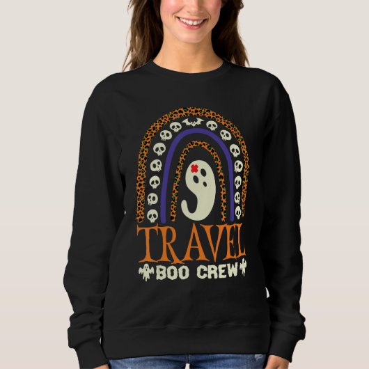 Travel Boo Crew Nurse Halloween Nurses Cute Ghost  Sweatshirt (Vorderseite)