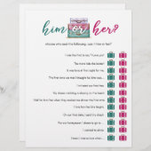 Travel Brautparty Game // Pink Aquamarin Ihm oder (Vorne/Hinten)