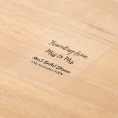 Travel Brautparty Namensdatum fehlen Frau Sim Acryleinladungen (Ablage )