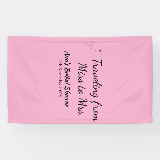 Travel Brautparty Namensdatum fehlen Frau Sim Banner (Horizontal)