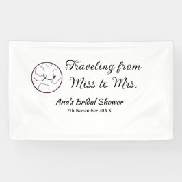 Travel Brautparty Namensdatum fehlen Frau Sim Banner