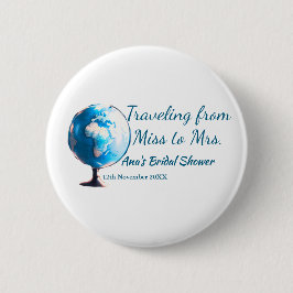 Travel Brautparty Namensdatum fehlen Frau Sim Button