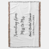 Travel Brautparty Namensdatum fehlen Frau Sim Decke (Vorderseite Vertikal)