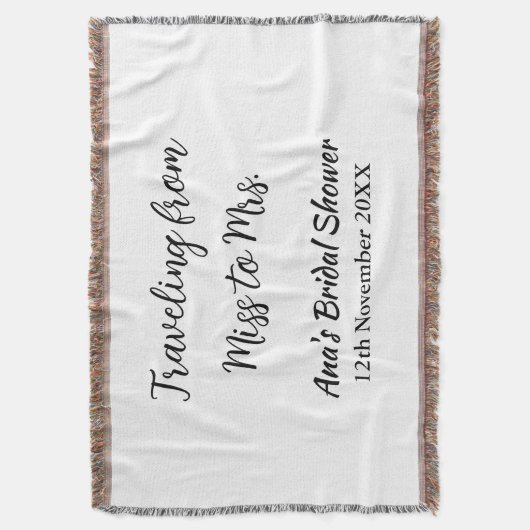 Travel Brautparty Namensdatum fehlen Frau Sim Decke (Vorderseite Vertikal)