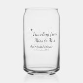 Travel Brautparty Namensdatum fehlen Frau Sim Dosenglas (Rückseite)