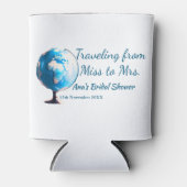 Travel Brautparty Namensdatum fehlen Frau Sim Dosenkühler (Vorderseite)