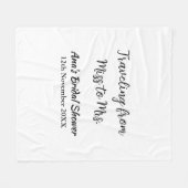 Travel Brautparty Namensdatum fehlen Frau Sim Fleecedecke (Vorderseite (Horizontal))