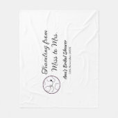 Travel Brautparty Namensdatum fehlen Frau Sim Fleecedecke (Vorderseite)