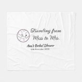 Travel Brautparty Namensdatum fehlen Frau Sim Fleecedecke (Vorderseite (Horizontal))