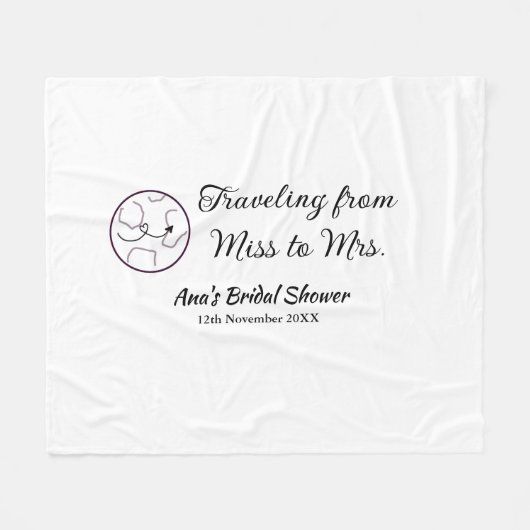 Travel Brautparty Namensdatum fehlen Frau Sim Fleecedecke (Vorderseite (Horizontal))