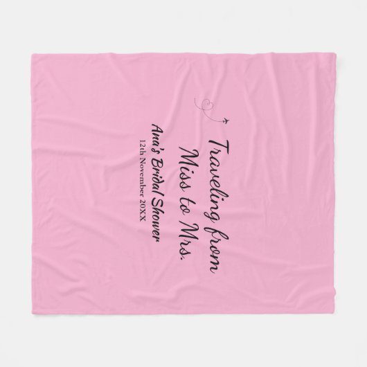 Travel Brautparty Namensdatum fehlen Frau Sim Fleecedecke (Vorderseite (Horizontal))