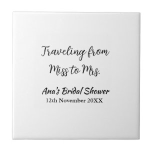 Travel Brautparty Namensdatum fehlen Frau Sim Fliese